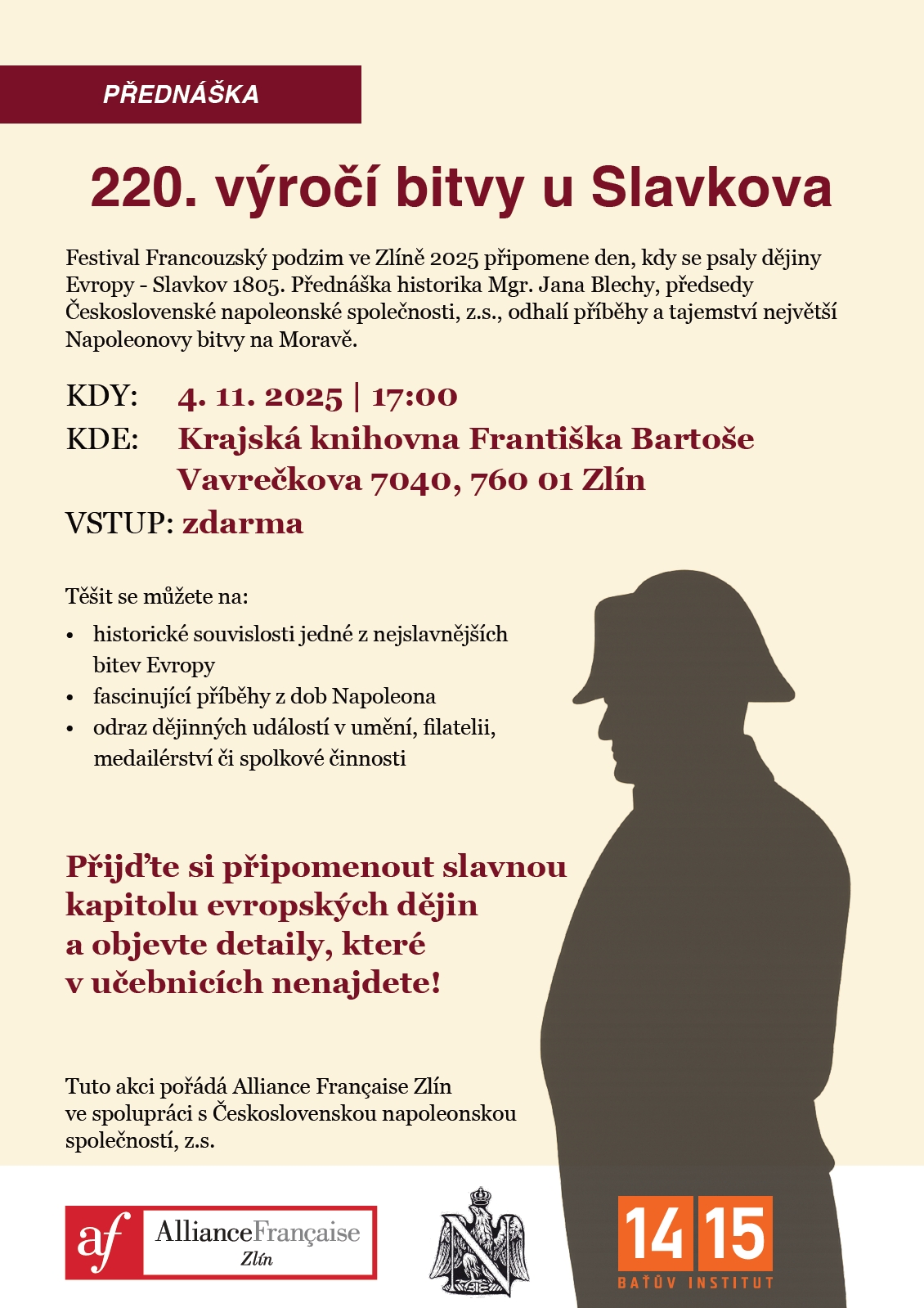 2025 11 04 Bitva u Slavkova plakat